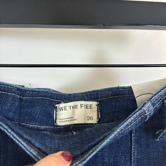 FREE PEOPLE Zia Denim Midi Skirt Size in Wash Bad Habits US 26 NWT - Picture 5 of 13